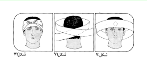 بانداژ کراواتی پیشانی ، گوش یا چشم